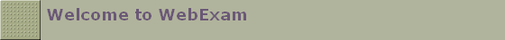 Welcome to WebExam